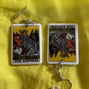 Tarot card earrings